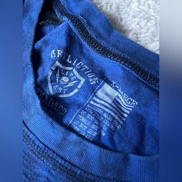 Men’s XL Affliction Blue Graphic Long Sleeve Tee - Picture 2 of 6